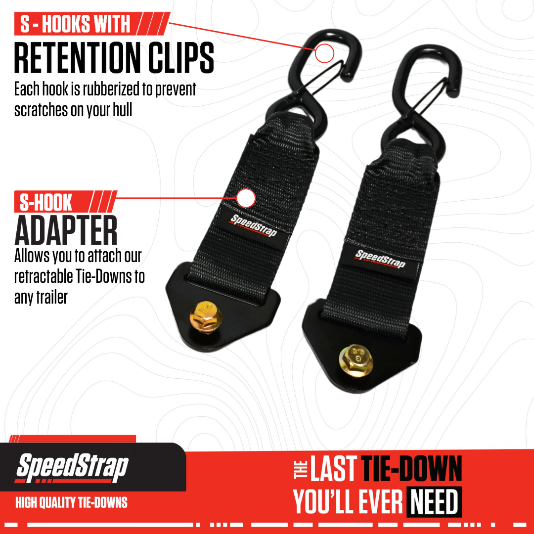 Speedstrap S-Hook adapters voor automatisch oprolbare spanbanden (2 stuks)