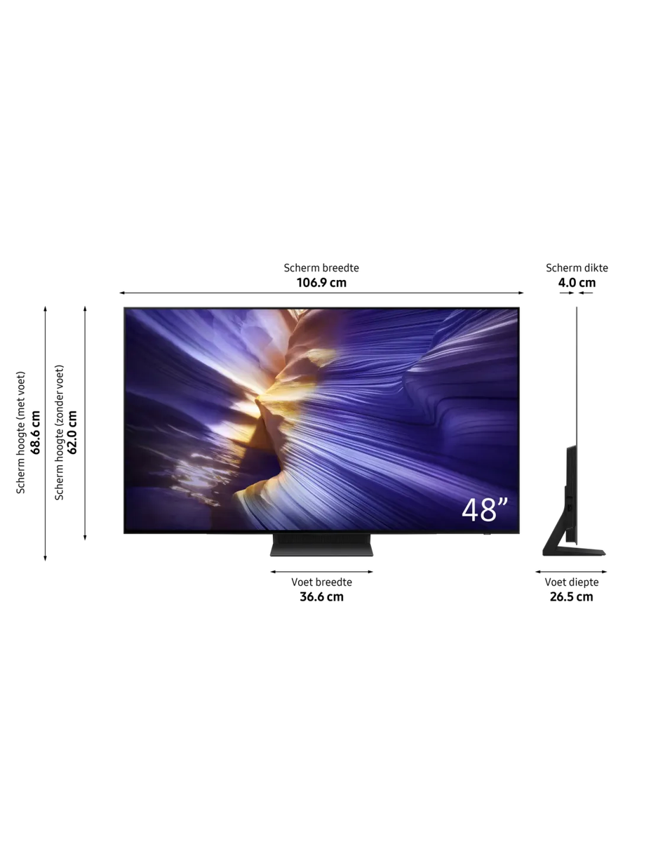 Samsung QE48S93FAEXXN met 100,= cashback korting via Samsung