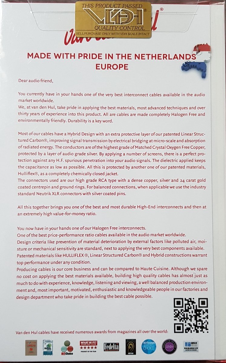 Van Den Hul HDMI Ultimate 4K HEAC