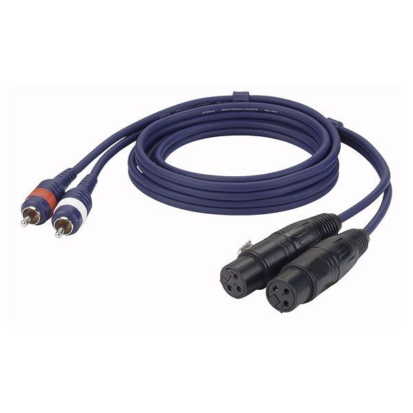 DAP Audio FL25150 2x XLR female - 2x RCA verloopkabel van 1.5 meter