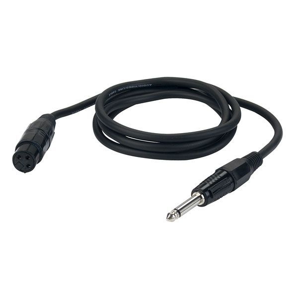 DAP Audio FL023 XLR female - jack mono ongebalanceerde audiokabel 3 meter
