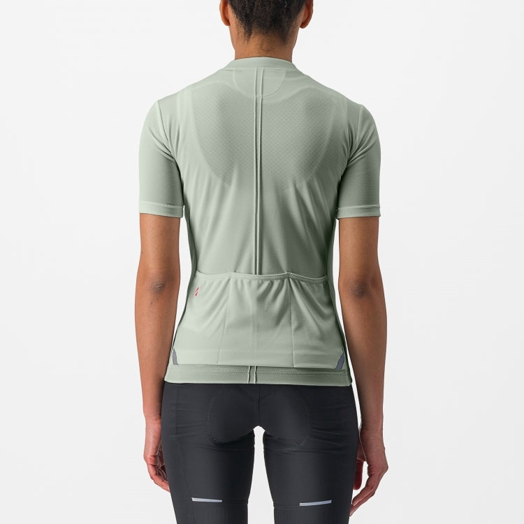 Castelli Anima 4 fietsshirt korte mouwen groen dames