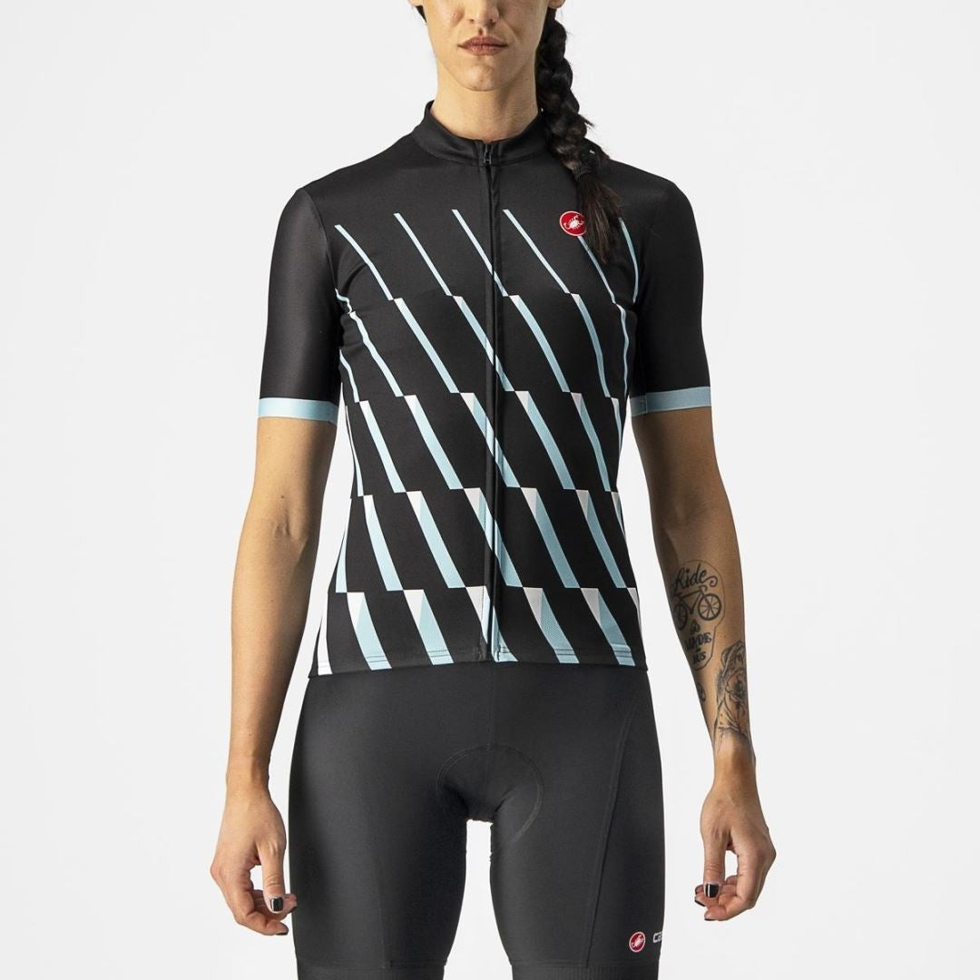 Castelli Pendio fietsshirt korte mouwen zwart dames