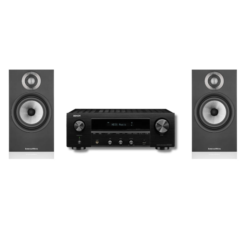 Denon Set stereo netwerk receiver met B&W 607S2 luidsprekers zwart – Correct