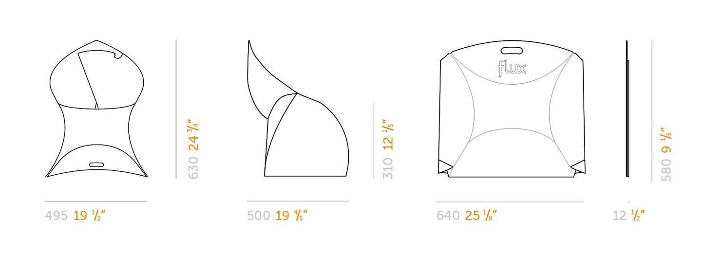 Flux Chair Junior opvouwbare design kinderstoel antraciet (4 stuks)