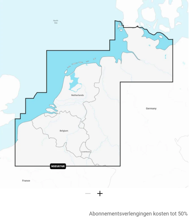 Garmin NVEU076R Benelux en Duitsland, West - Waterkaarten