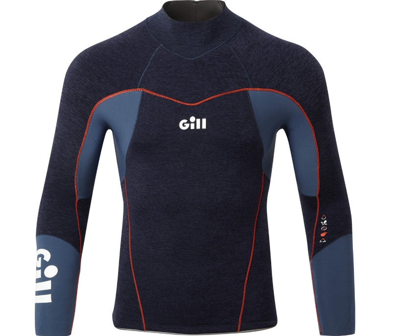 Gill Race FireCell Top 3.5 mm wetsuit top blauw heren