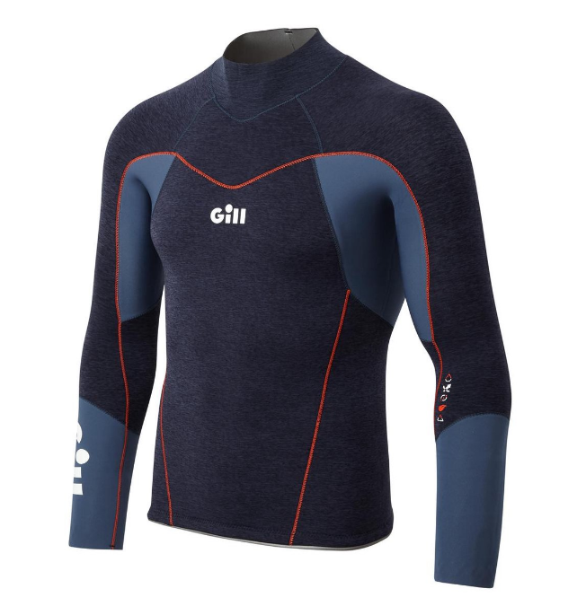 Gill Race FireCell Top 3.5 mm wetsuit top blauw heren