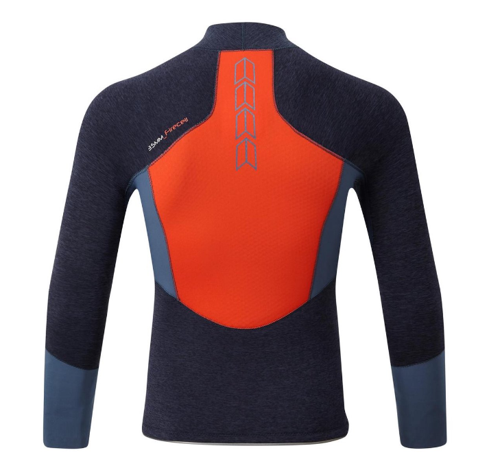 Gill Race FireCell Top 3.5 mm wetsuit top blauw heren