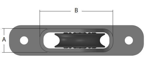 Harken 1202 1-schijfs 40mm Protexit doorvoer blok