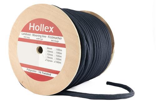 Hollex Gevlochten 10 mm Landvast rol 100 meter navy