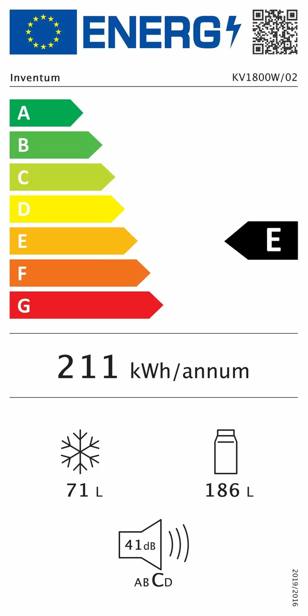 Inventum KV550B koelvries-combinatie in zwart, 55cm breed