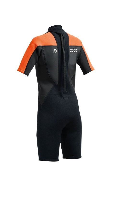 JS Watersports Tarifa 3/2 shorty wetsuit zwart/oranje junior