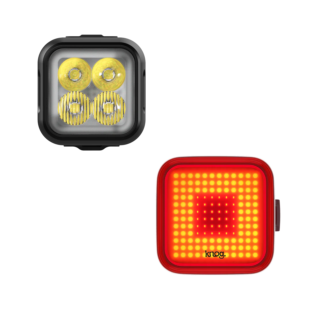 Knog Blinder Pro 900 + Blinder Square Rear Twinpack fietsverlichting set