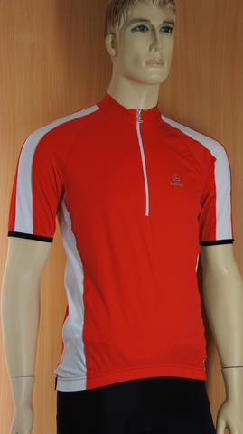 Loffler Trikot Hot Bond elastic fietsshirt korte mouwen rood heren