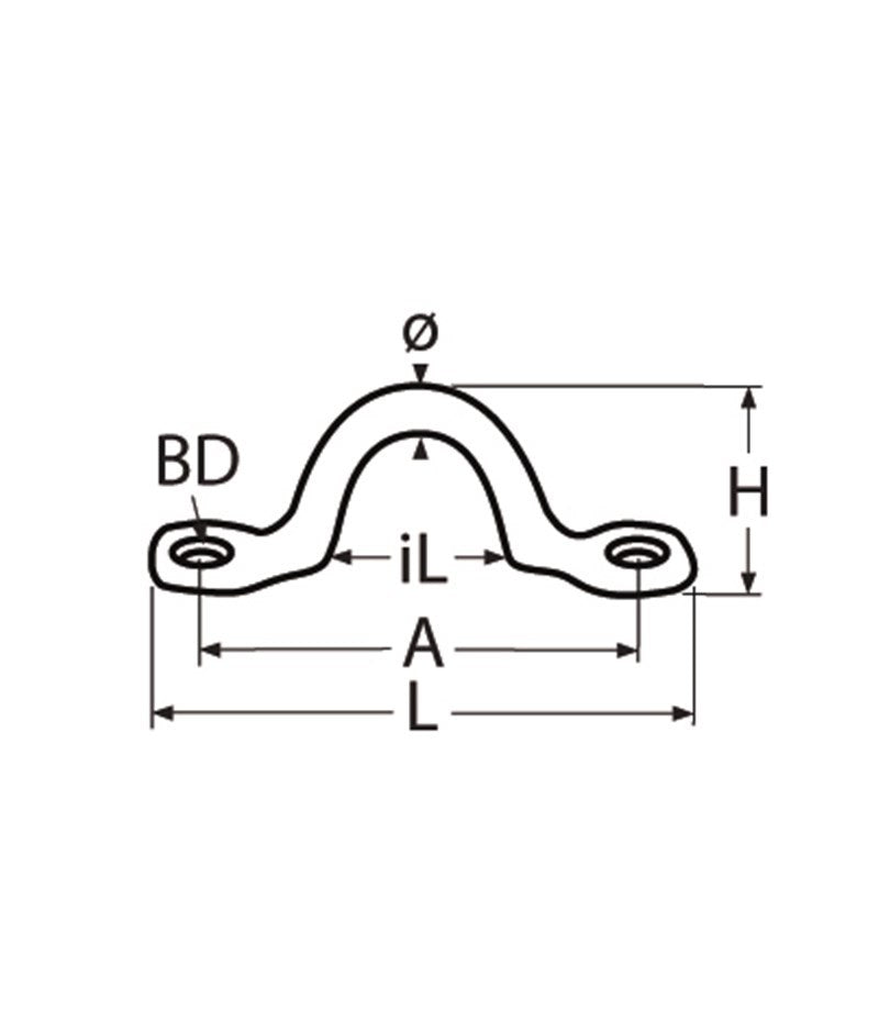 Marinetech 814067404 Gaffelterminal Gedraaid 4mm x 86mm