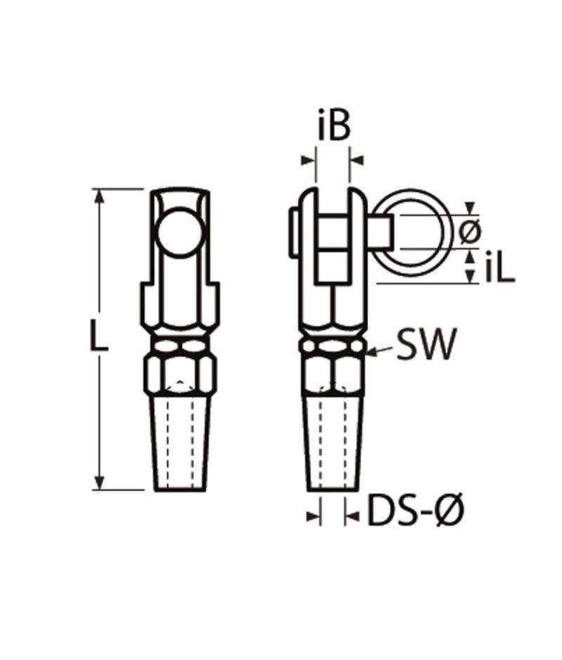 Marinetech 8404405 Doe 't Zelf Gaffelterminal 5mm