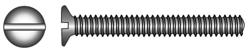 Marinetech 9096346  60 Metaalschroef + Moer PK/Zaagsnede  M6x60 (4stk) DIN963