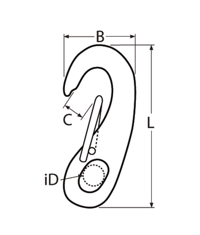 Marinetech Klephaak Open Arm 50mm BL: 200kg