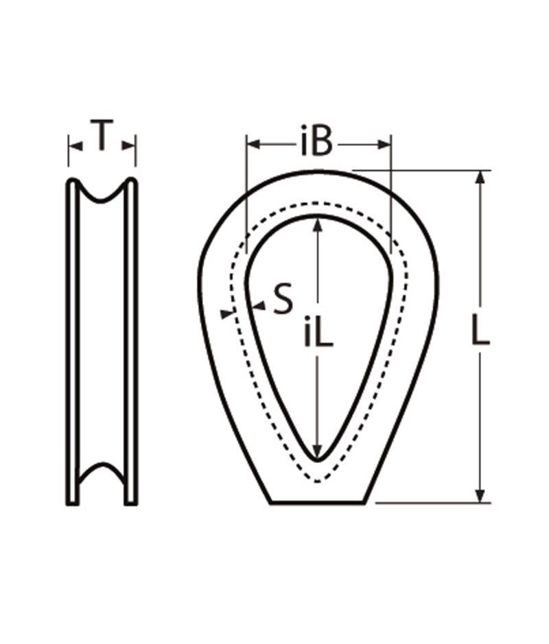 Marinetech Kous Gesloten 2mm Zware Uitvoering