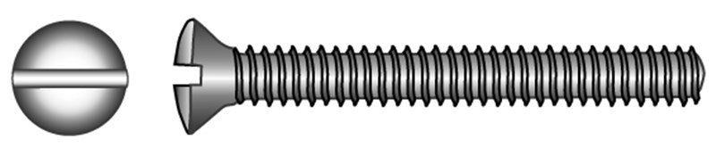 Marinetech Metaalschroef + Moer LK/Zaagsnede M3x20 (8stk) DIN964