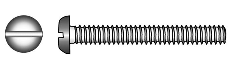 Marinetech Metaalschroef CK M5x20 + moer / Zaagsnede (6 stuks) DIN84