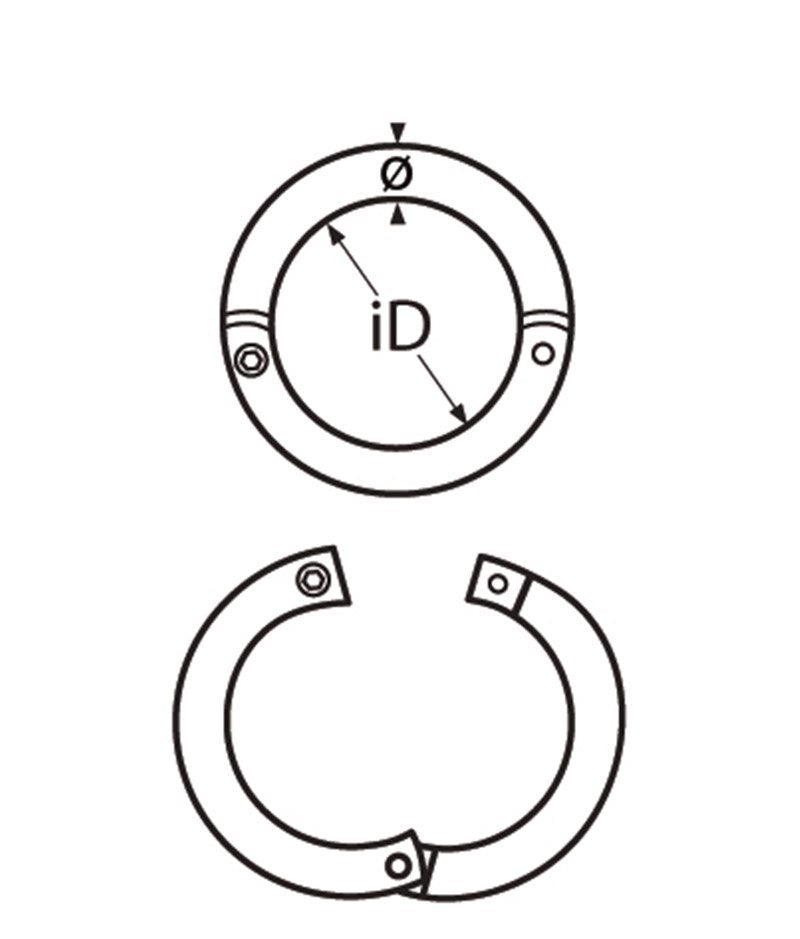 Marinetech Ring Scharnierend 6 mm met Schroefborging