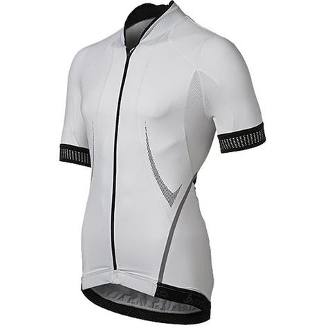 Odlo Bike standup collar fietsshirt korte mouwen wit heren