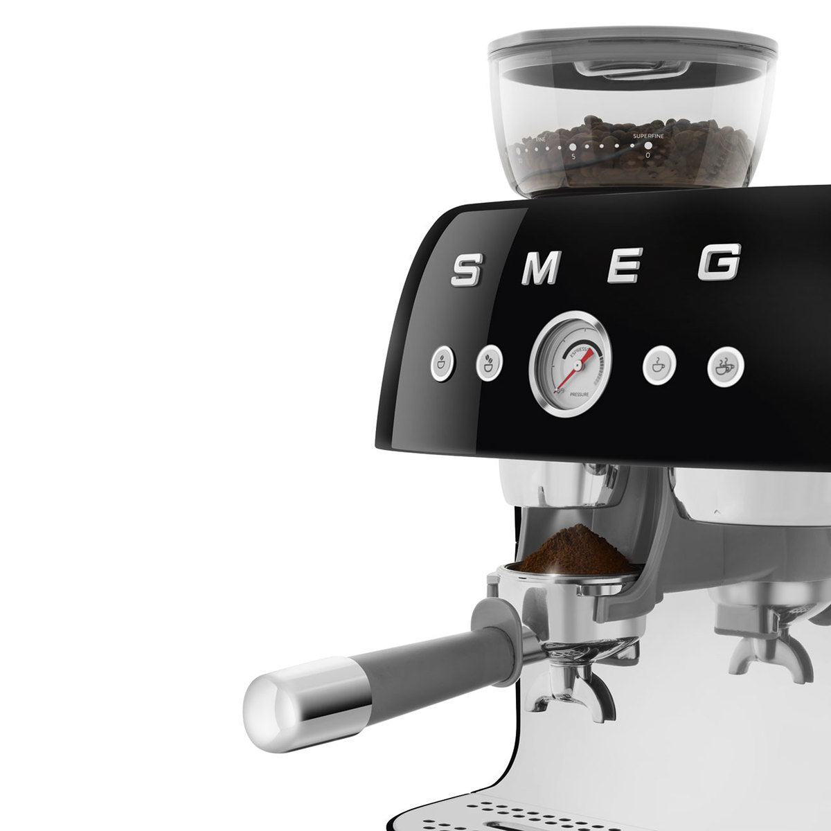 Smeg EGF03BLEU Espresso koffiemachine met bonenmaler jaren 50 model