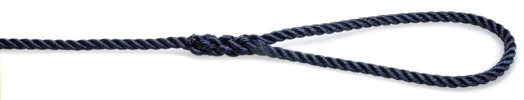 U-Rope Landvast 12 mm x 10 m met 40 cm oogsplits navy