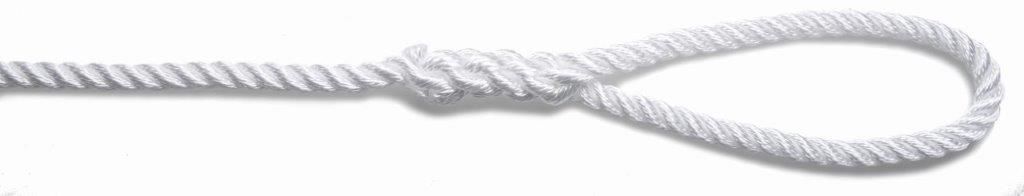 U-Rope Landvast 14 mm x 12 m met 40 cm oogsplits wit