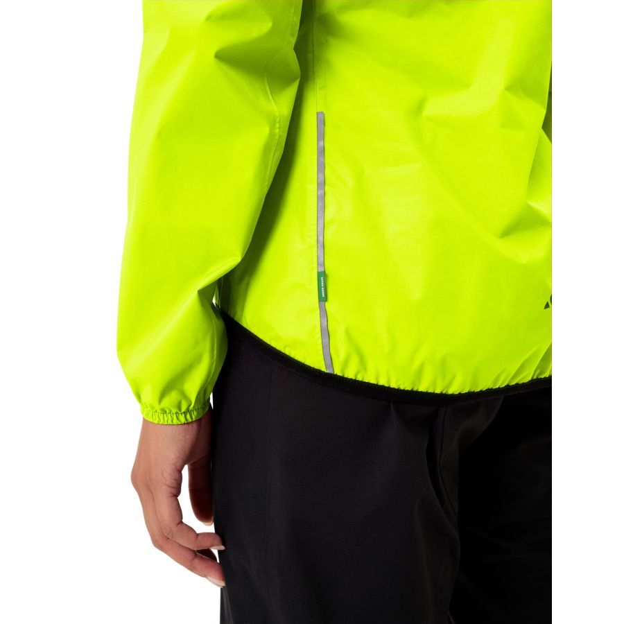 Vaude Drop III Regenjack neon geel dames