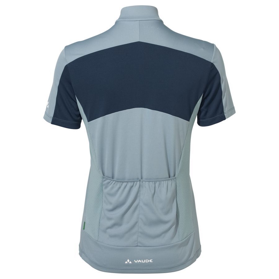 Vaude Matera FZ Tricot fietsshirt korte mouwen blauw dames