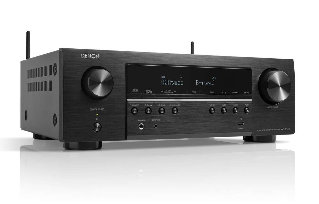 Denon AVR-S760HBKE2 Surround receiver met 3D audio, 4K en 8K HDMI, HEOS ingebouwd