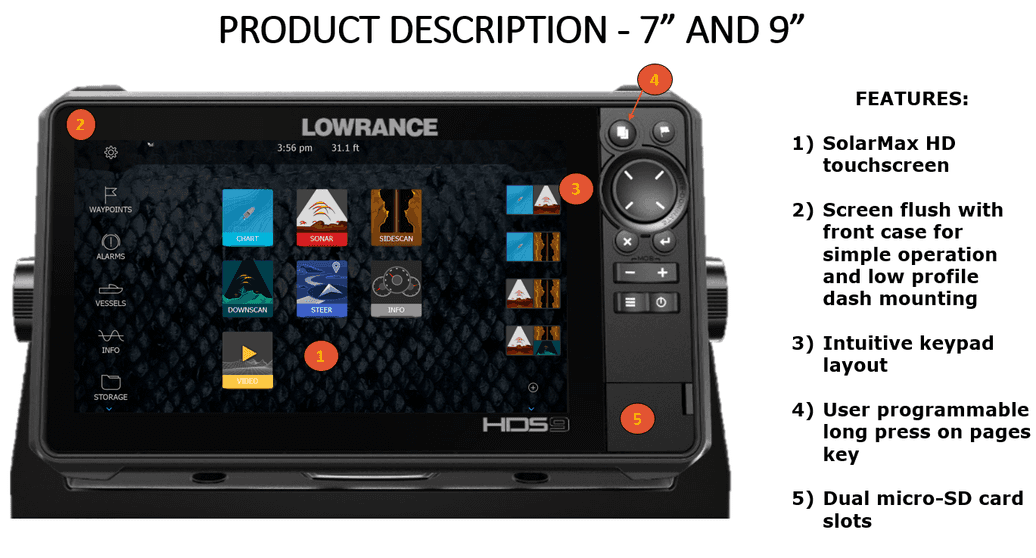 Lowrance HDS Live 7 kaartplotter/fishfinder met Active Imaging 3-in-1 transducer