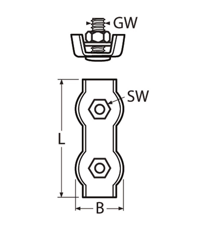 Marinetech 8284402 Staaldraadklem Duplex 2mm