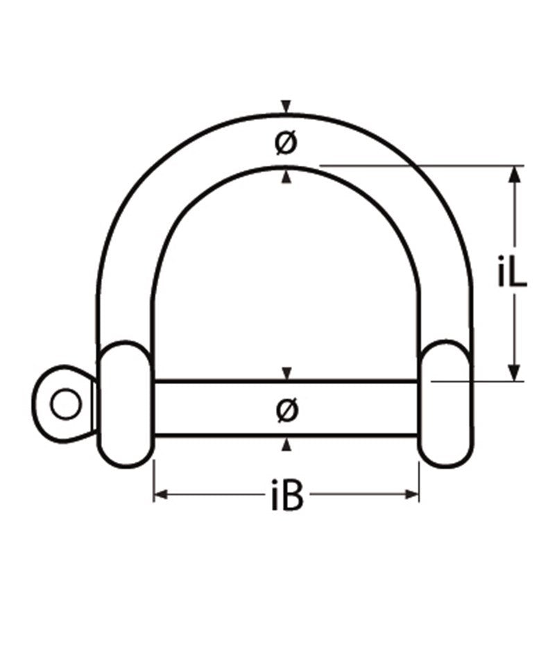 Marinetech D-Sluiting Breed 8mm BL:2.500kg