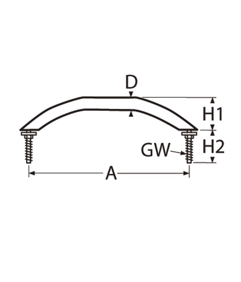 Marinetech Handgreep L=460 mm