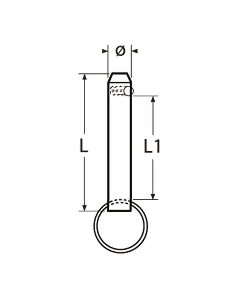 Marinetech Steekpen met kogelzekering 5x28 mm