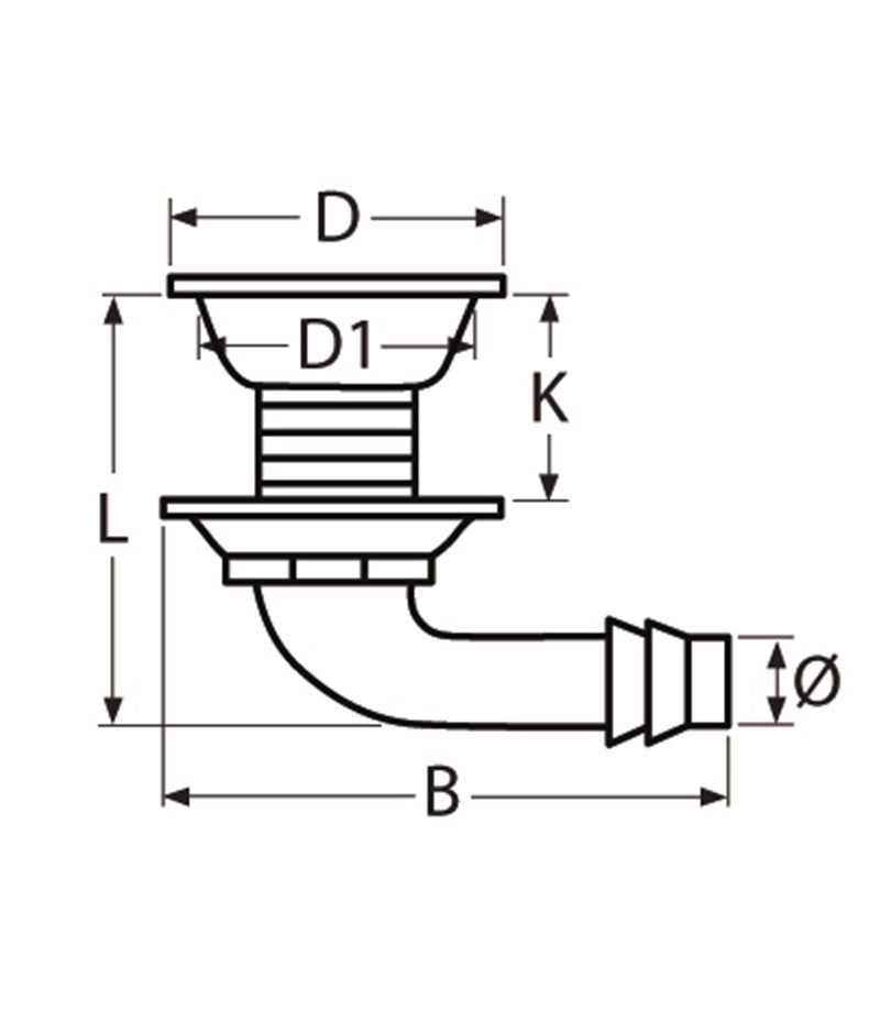 Marinetech Tankontluchter 90° 16mm