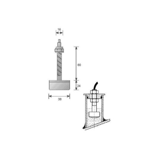 Nasa Clipper dieptemeter met transducer