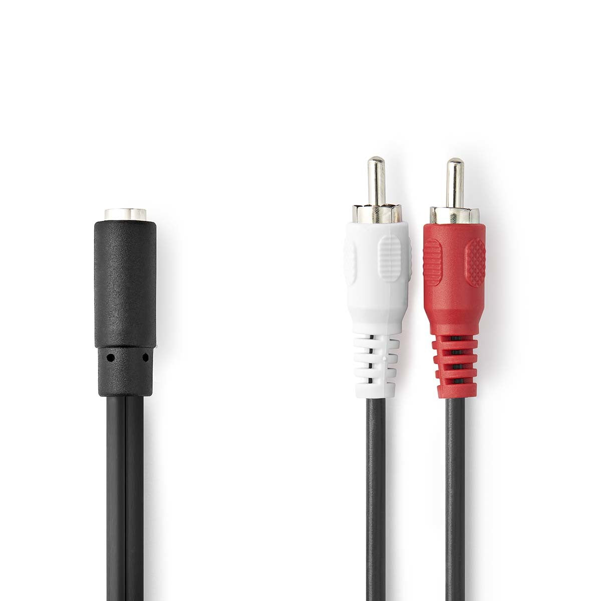 Nedis 3,5mm Jack 2x RCA male stereo verloop kabel