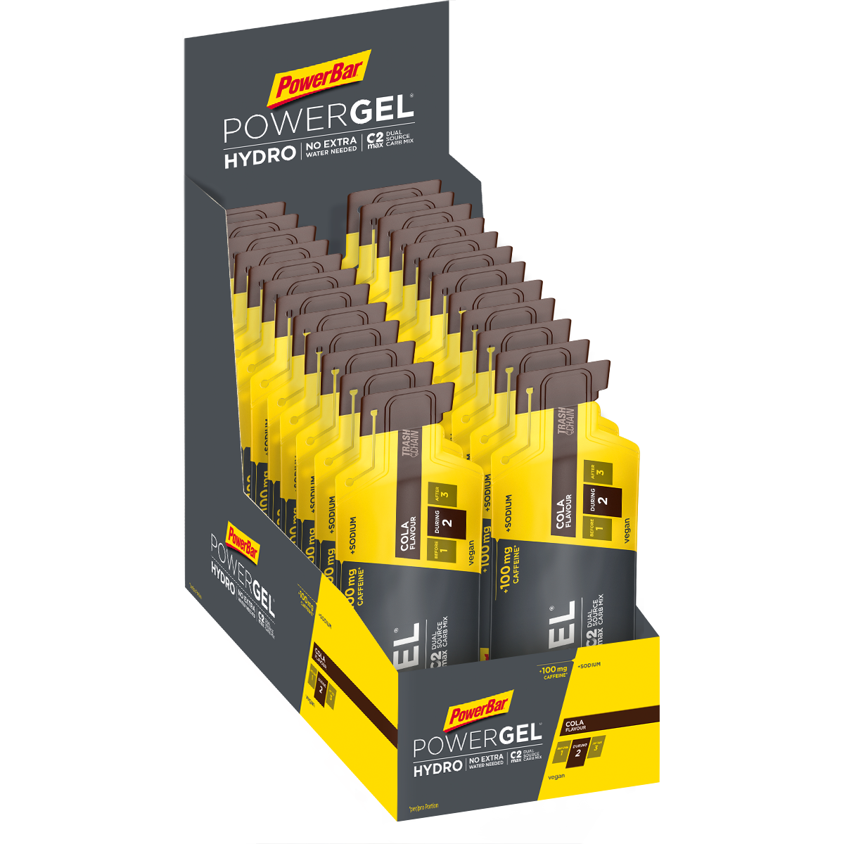 PowerBar Hydrogel cafeïne cola gel 24 stuks