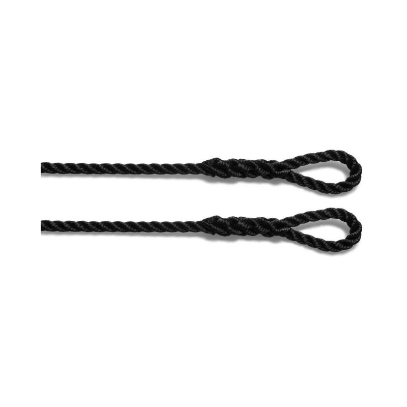 U-Rope Fenderlijn 10 mm x 2 m met 10 cm oogsplits zwart (2 stuks)