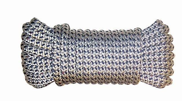 U-Rope Landvast Deluxe 14 mm x 8 m met 40 cm oogsplits wit/navy