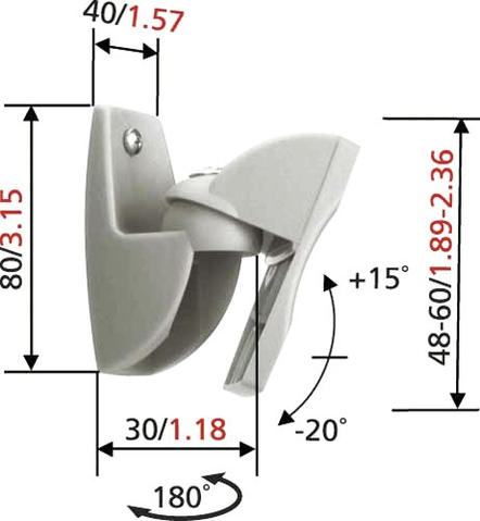 Vogels VLB500B (paar) draai-kantelbaar tot 5 kg