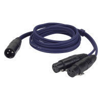 DAP Audio FL38150 1x XLR male - 2x XLR female verloopkabel van 1.5 meter