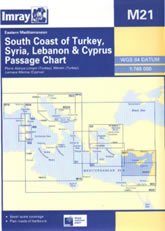 Imray M21 South Coast of Turkey, Syria, Lebanon & Cyprus