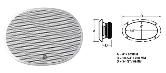 Polyplanar MA-6900W 6x9" 3-weg 400W waterproof