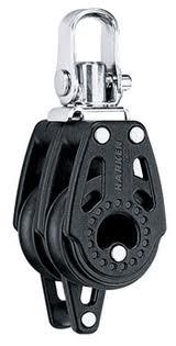 Harken 343 2-schijfs 29C Carbo blok met hondsvot